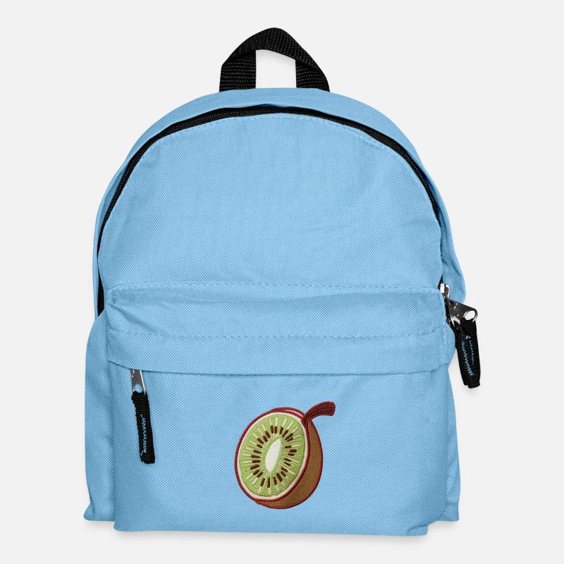 Embroidered Kiwi - Kids' Backpack - light blue