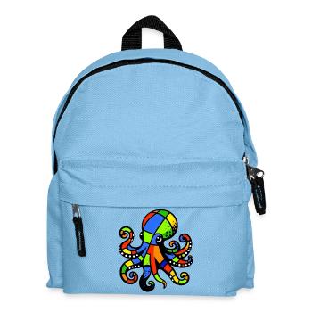 Octopus - Kids' Backpack - light blue - Front