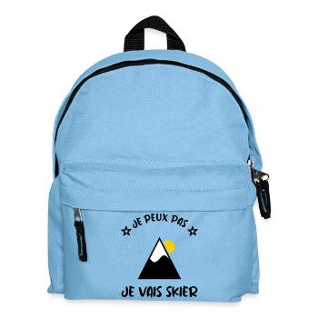 ICH KANN NICHT. SKI. SKI. SCHLÄGER. SCHNEE. SNOWBOARDEN - Kinder Rucksack - Hellblau - Vorne