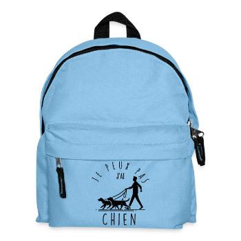 Je peux pas, j'ai chien - Sac à dos Enfant - bleu clair - Devant