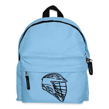Lacrosse Helmet Drawing - Kids' Backpack - light blue - Front