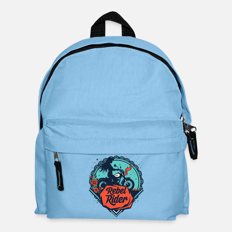 Rebell Rider - Kinder Rucksack - Hellblau