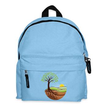Baum des Lebens | Natur & Wurzeln im Kreismotiv - Kinder Rucksack - Hellblau - Vorne