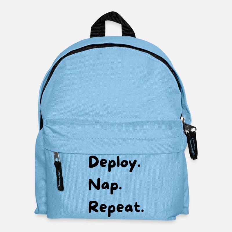 Deploy. Nap. Repeat. - Kids' Backpack - light blue