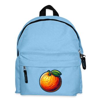 Orange Illustrée Colorée - Sac à dos Enfant - bleu clair - Devant