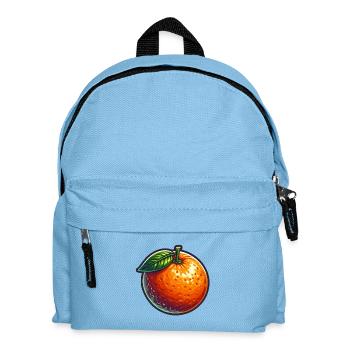 Illustration of Vibrant and Natural Mandarin - Kids' Backpack - light blue - Front