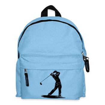 Golfer Swing Silhouette - Kids' Backpack - light blue - Front