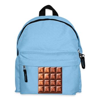 Pixel Schoko Quadrat Muster - Kinder Rucksack - Hellblau - Vorne
