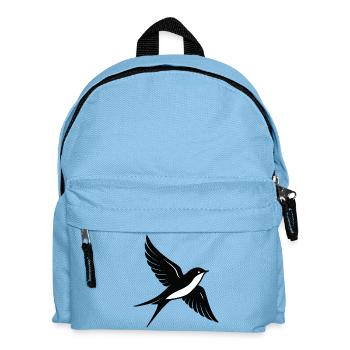 Hirondelle Noire en Vol Minimaliste - Sac à dos Enfant - bleu clair - Devant
