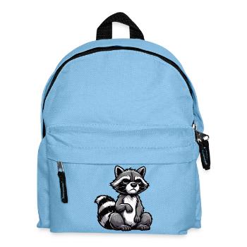 raccoon, raccoon, woodland animal, funny raccoon - Kids' Backpack - light blue - Front