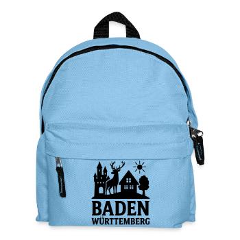 Baden Württemberg Bundesland Wahrzeichen - Kinder Rucksack - Hellblau - Vorne
