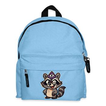 Happy little racoon - Kids' Backpack - light blue - Front