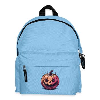 Jack-o'-Lantern Pumpkin Watercolor Night - Kids' Backpack - light blue - Front