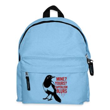 Elster gegen Kapitalismus - Kinder Rucksack - Hellblau - Vorne