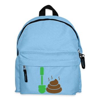 Marqueur vert rencontre émoticon de caca - Sac à dos Enfant - bleu clair - Devant