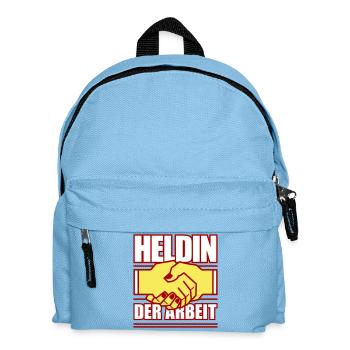 Heldin der Arbeit (Farben änderbar) - Kinder Rucksack - Hellblau - Vorne