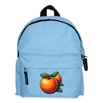 Bright cartoon oranges - Kids' Backpack - light blue - Front