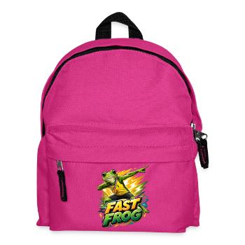Frosch mit Goldmedaille - Kinder Rucksack - Fuchsia - Vorne