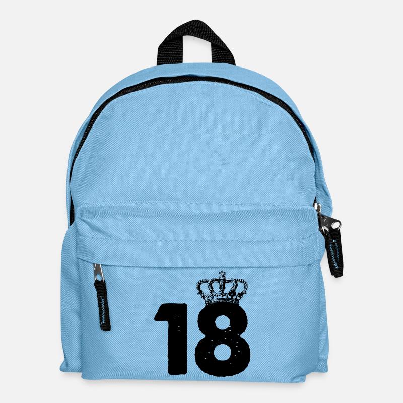 18 Krone - Kinder Rucksack - Hellblau