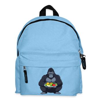Gorille avec un motif drôle d’animal sur plateau de légumes - Sac à dos Enfant - bleu clair - Devant