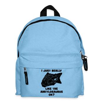 Fossile d’Ankylosaurus - Sac à dos Enfant - bleu clair - Devant
