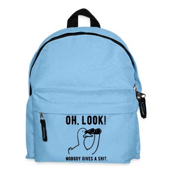 Oh, Look! Nobody Gives a Sh*t Sarcastic Humor - Kids' Backpack - light blue - Front