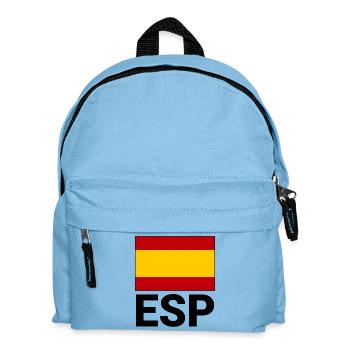 Sporty Spain flag with ESP abbreviation - Kids' Backpack - light blue - Front
