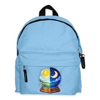 Tag Nacht Kristallkugel - Kinder Rucksack - Hellblau - Vorne