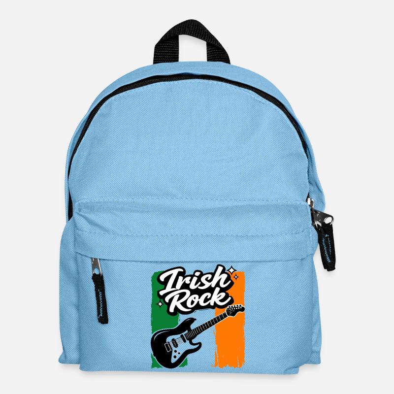 E-Gitarre St Patrick Flagge Rock Geschenk - Kinder Rucksack - Hellblau