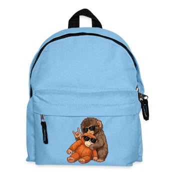 Affe Punch Rockmusik Lustig Geschenk - Kinder Rucksack - Hellblau - Vorne