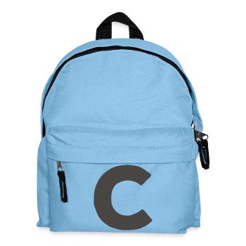 Typographie monogramme en grades lettre C minimale - Sac à dos Enfant - bleu clair - Devant