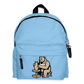 Steady Hands Grizzly — Master of Ceramics - Kids' Backpack - light blue - Front