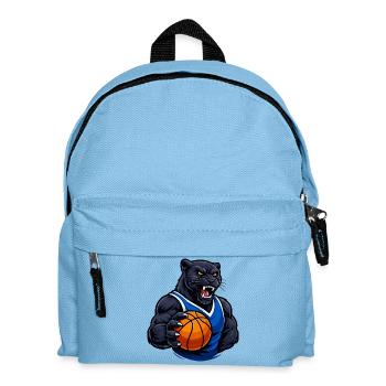 Panthère avec un motif de basket - Sac à dos Enfant - bleu clair - Devant