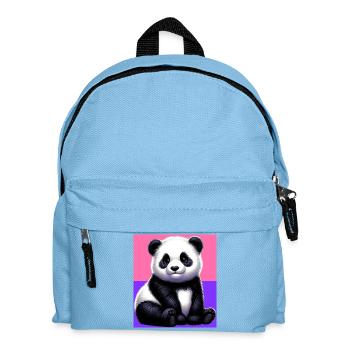 Panda - Kinder Rucksack - Hellblau - Vorne