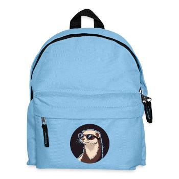Cool Ferret - Badge & Sunglasses - Kids' Backpack - light blue - Front