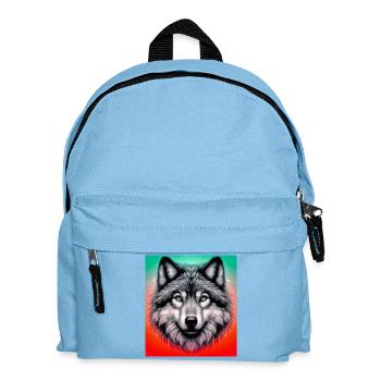 Wolf - Kids' Backpack - light blue - Front