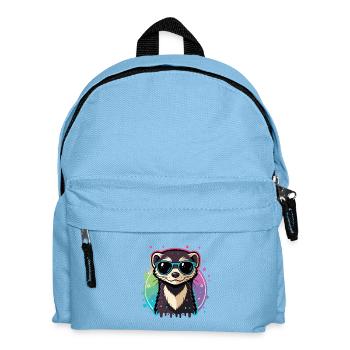 Loutre arc-en-ciel lunettes bleues - Sac à dos Enfant - bleu clair - Devant