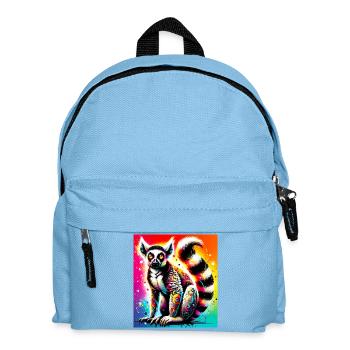 Lemur - Kinder Rucksack - Hellblau - Vorne