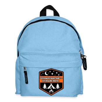Camper van, panel van, motorhome - Kids' Backpack - light blue - Front