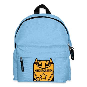 Crayons Kindergarten Logo - Kids' Backpack - light blue - Front