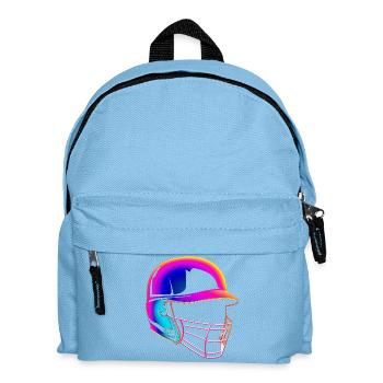 Baseball Helmet 80s Style - Kids' Backpack - light blue - Front