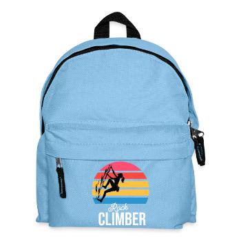 Logo vintage Classic Rock Climber Cadeau pour elle - Sac à dos Enfant - bleu clair - Devant