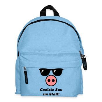 Coolste Sau Im Stall! (Cool) - Kinder Rucksack - Hellblau - Vorne