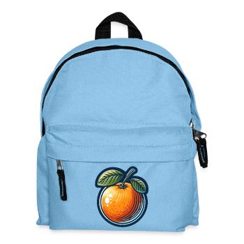 Orange badge rétro stylisé - Sac à dos Enfant - bleu clair - Devant