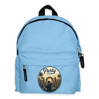 DJ on the beach: sunset party - Kids' Backpack - light blue - Front