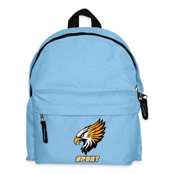Sports Eagle Orange-Weiß - Kinder Rucksack - Hellblau - Vorne