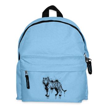 Schwarzer Spritztiger - Kinder Rucksack - Hellblau - Vorne