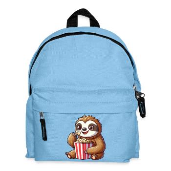Faultier Popcorn Kino Filme Lustig Niedlich Cool - Kinder Rucksack - Hellblau - Vorne