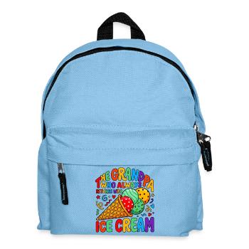 Opa mit Eiscreme - Kids' Backpack - light blue - Front