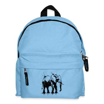 Elephant Ink Splattered Black - Kids' Backpack - light blue - Front